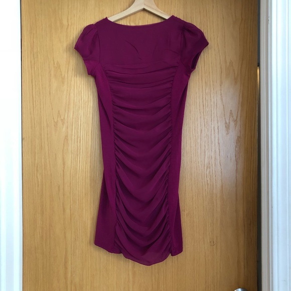 Express Fushcia Ruched Dress XS - Picture 4 of 6
